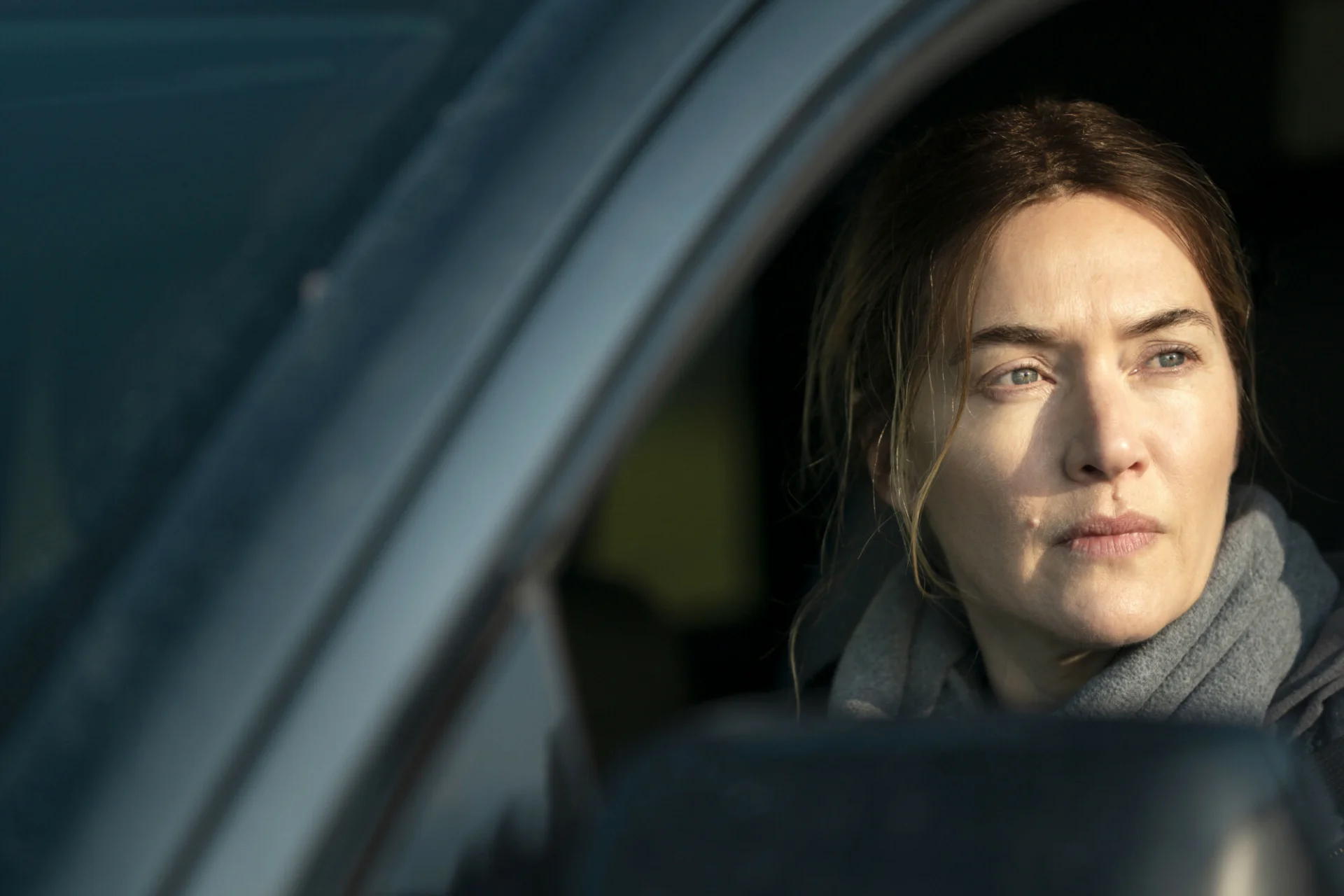 Kate Winslet na planie serialu "Mare z Easttown"