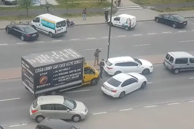 Furgonetka "Stop pedofilii" zatrzymana Furgonetka "Stop pedofilii" zatrzymana