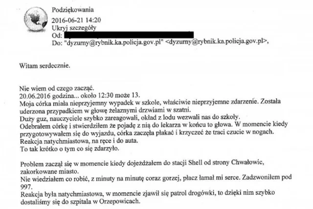 Fot. Screen z [url=http://rybnik.naszemiasto.pl/artykul/wzruszajacy-list-ojca-z-rybnika-dziekuje-policjantom-za,3777484,artgal,t,id,tm.html]rybnik.naszemiasto.pl[/url]