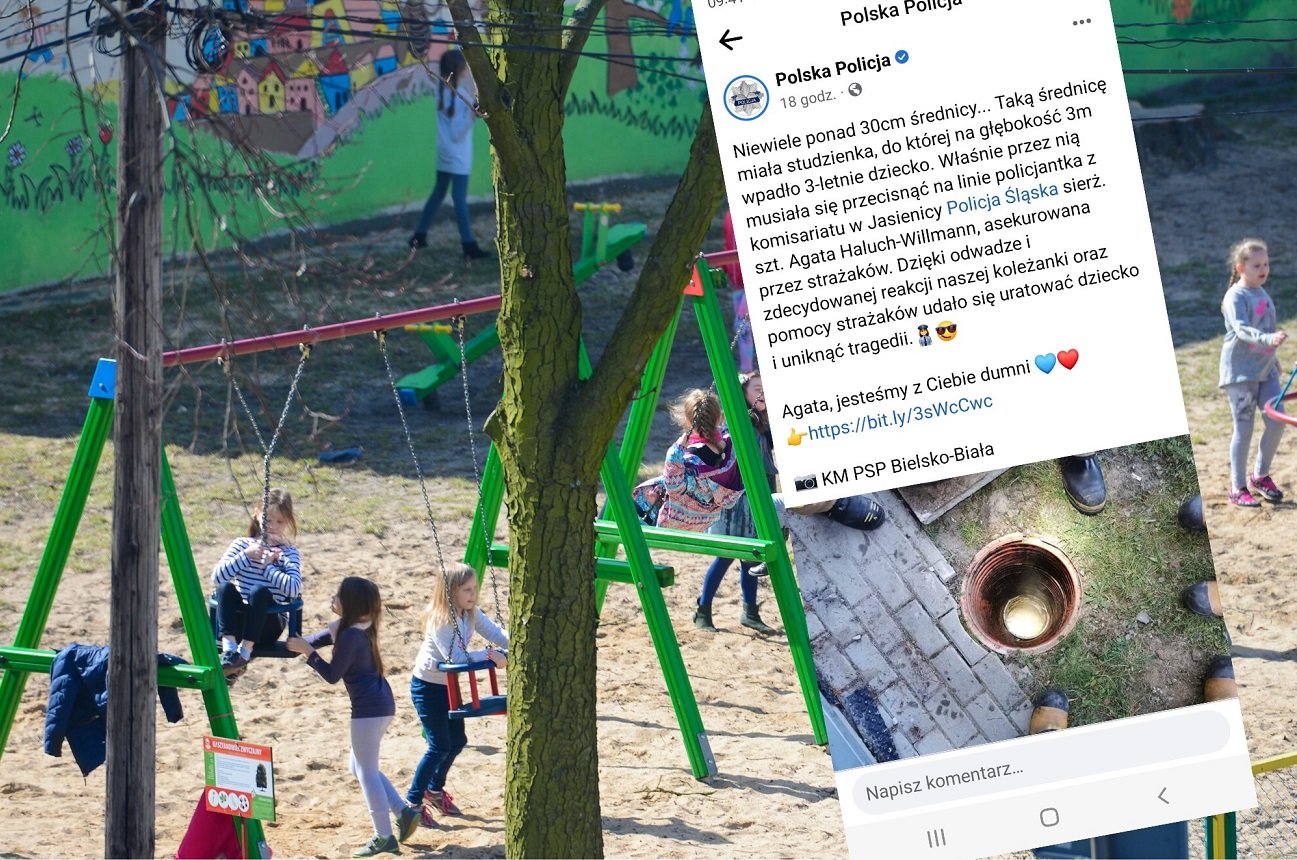 dziecko wpadło do studzienki