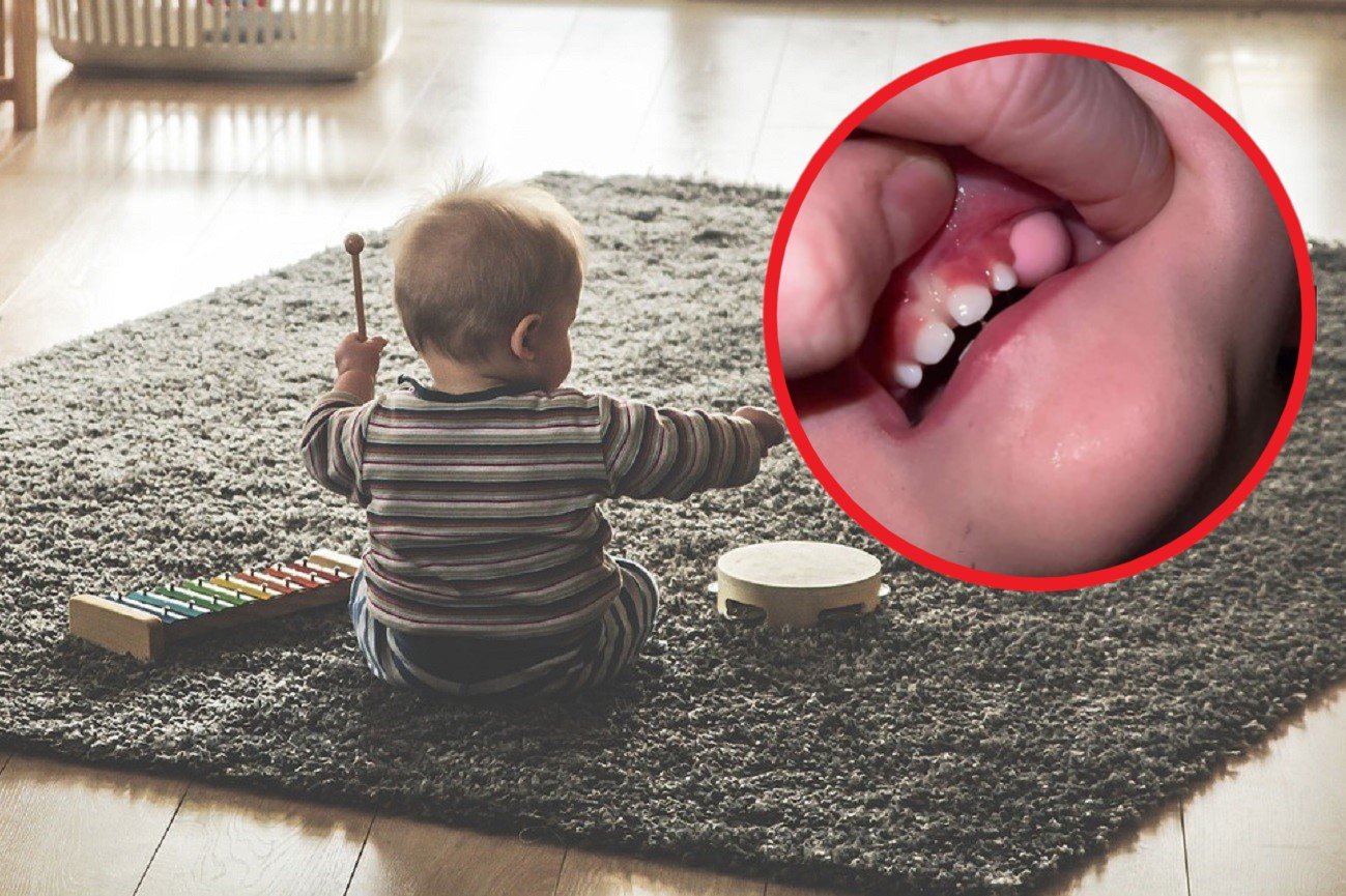 małe dziecko bawi się zabawkami