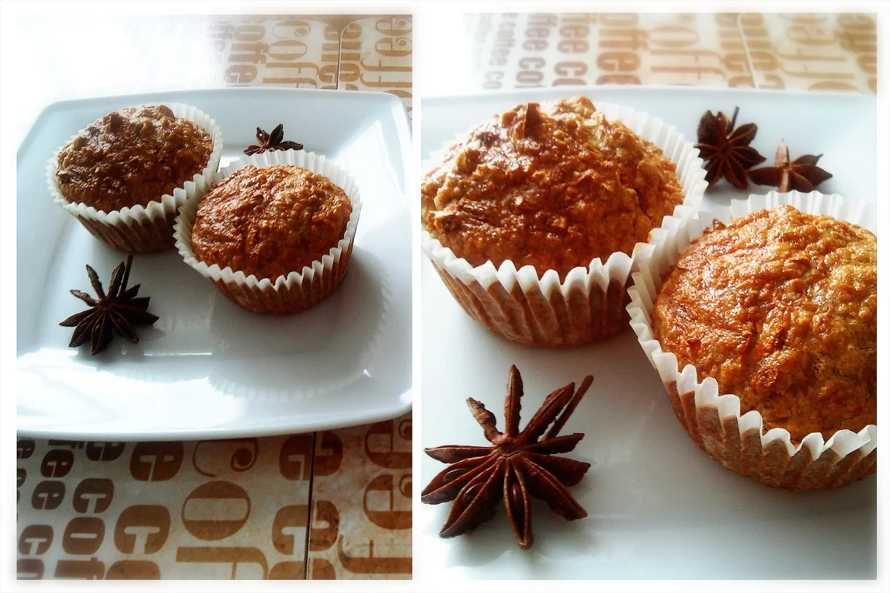 Muffinki owsiane z marchewką