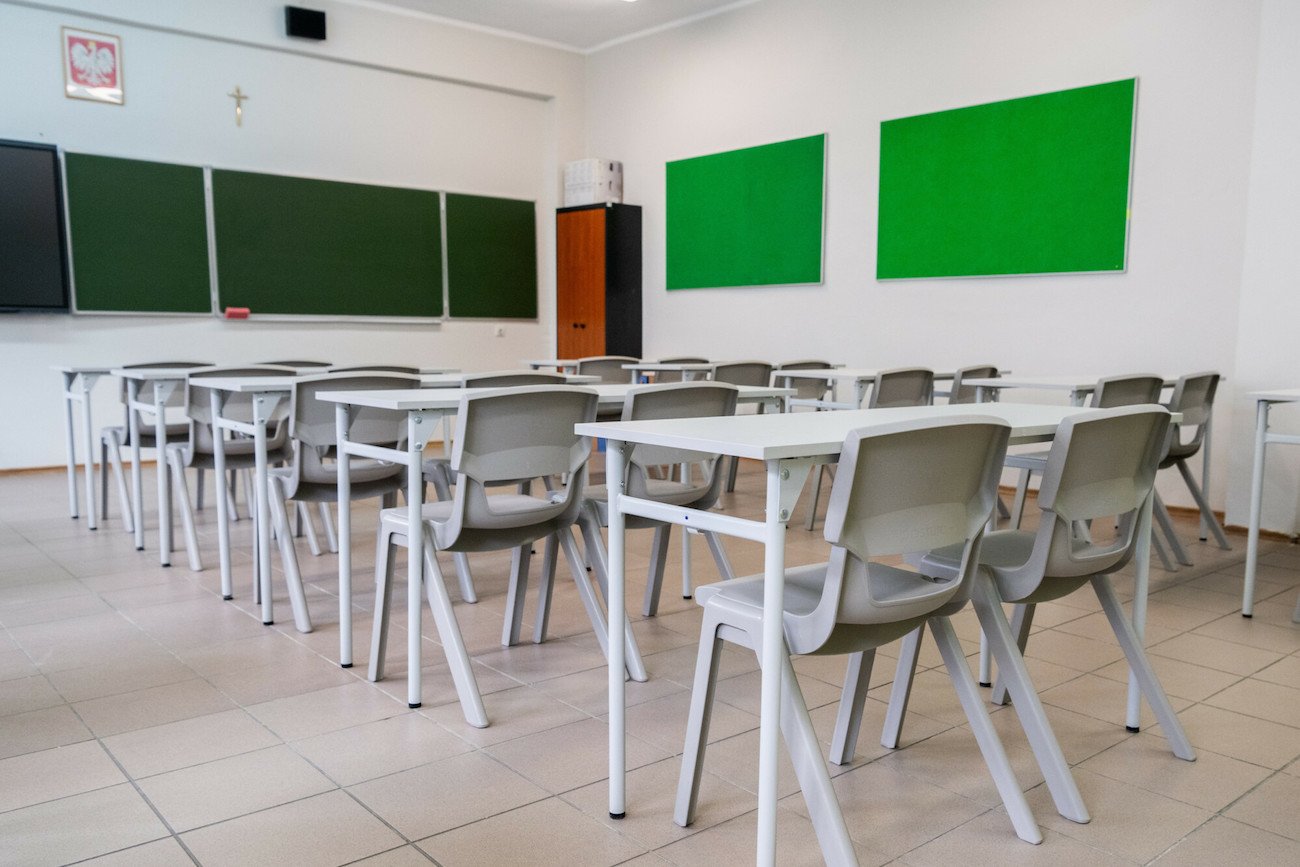 pusta klasa w szkole pusta klasa w szkole