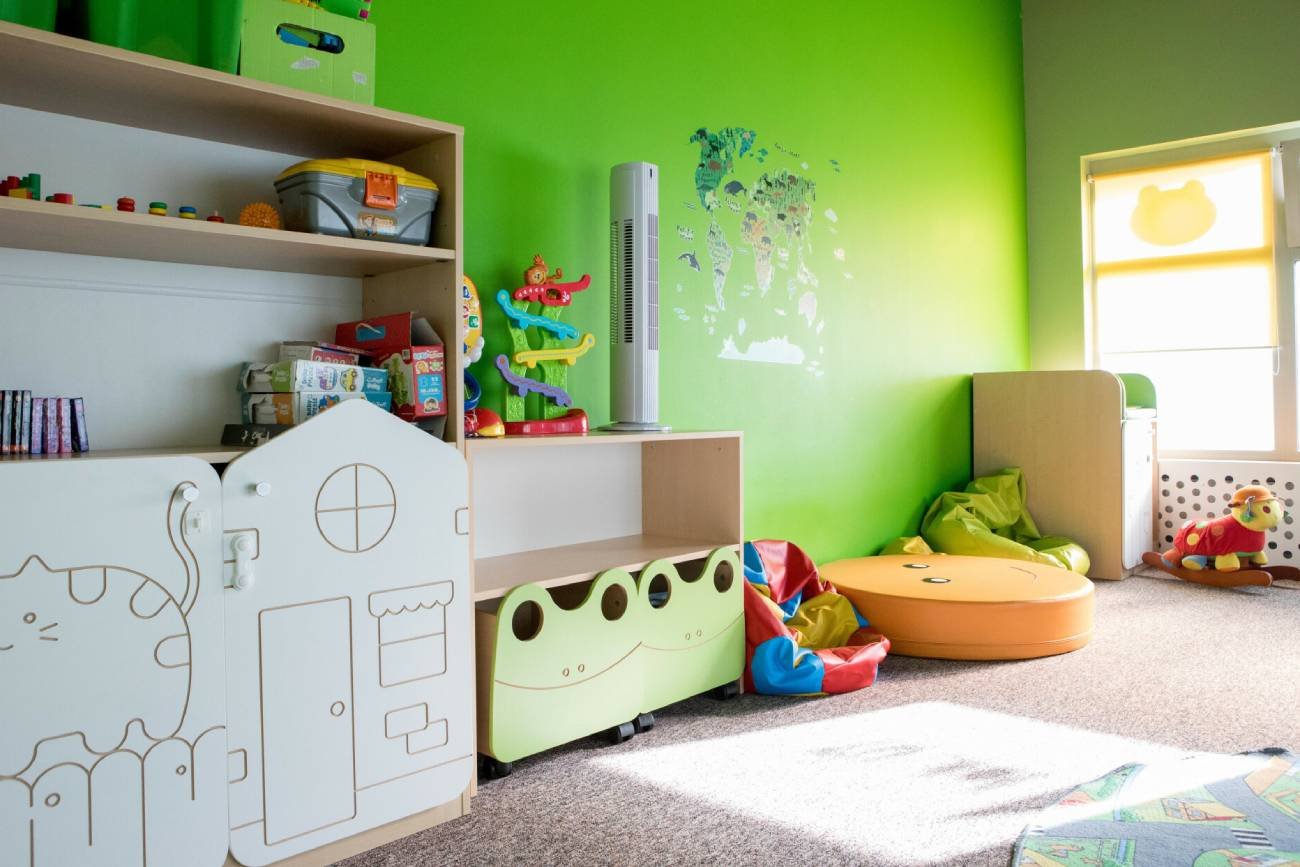 Sala dla dzieci w żłobku. Sala dla dzieci w żłobku.