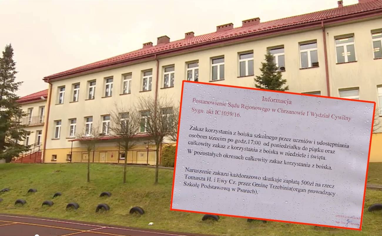 Zakaz korzystania z boiska w Psarach Zakaz korzystania z boiska w Psarach