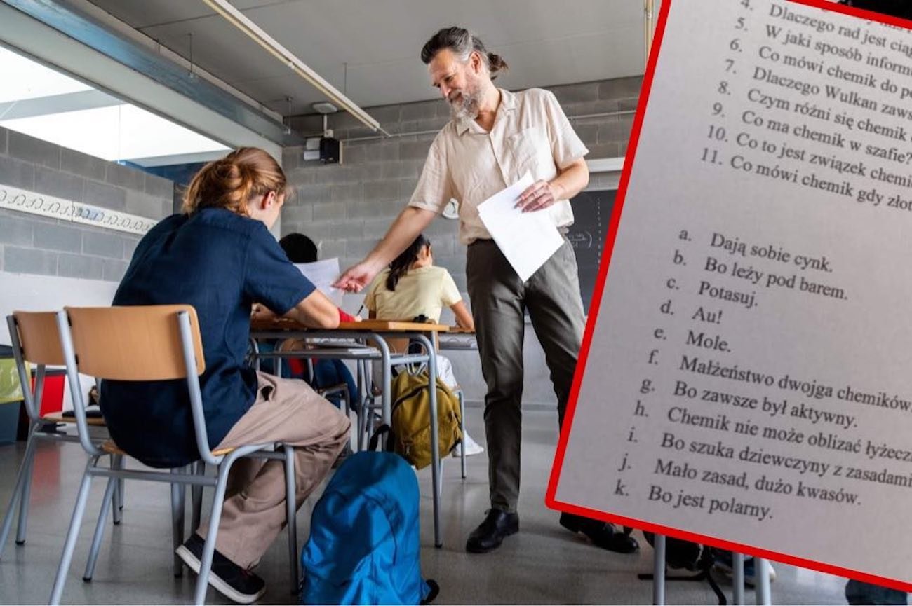 Zabawna kartkówka z chemii