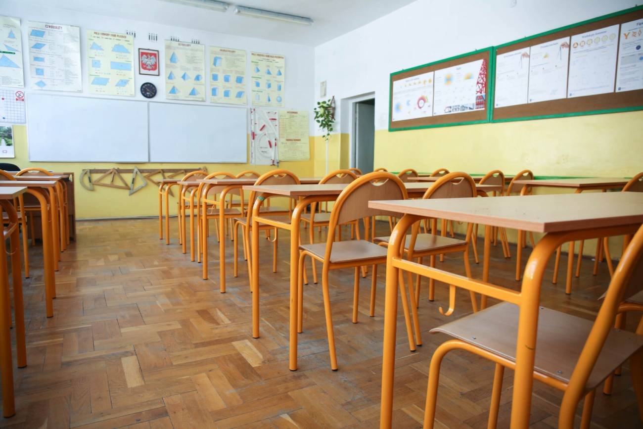 Pusta lekcyjna klasa. Pusta lekcyjna klasa.