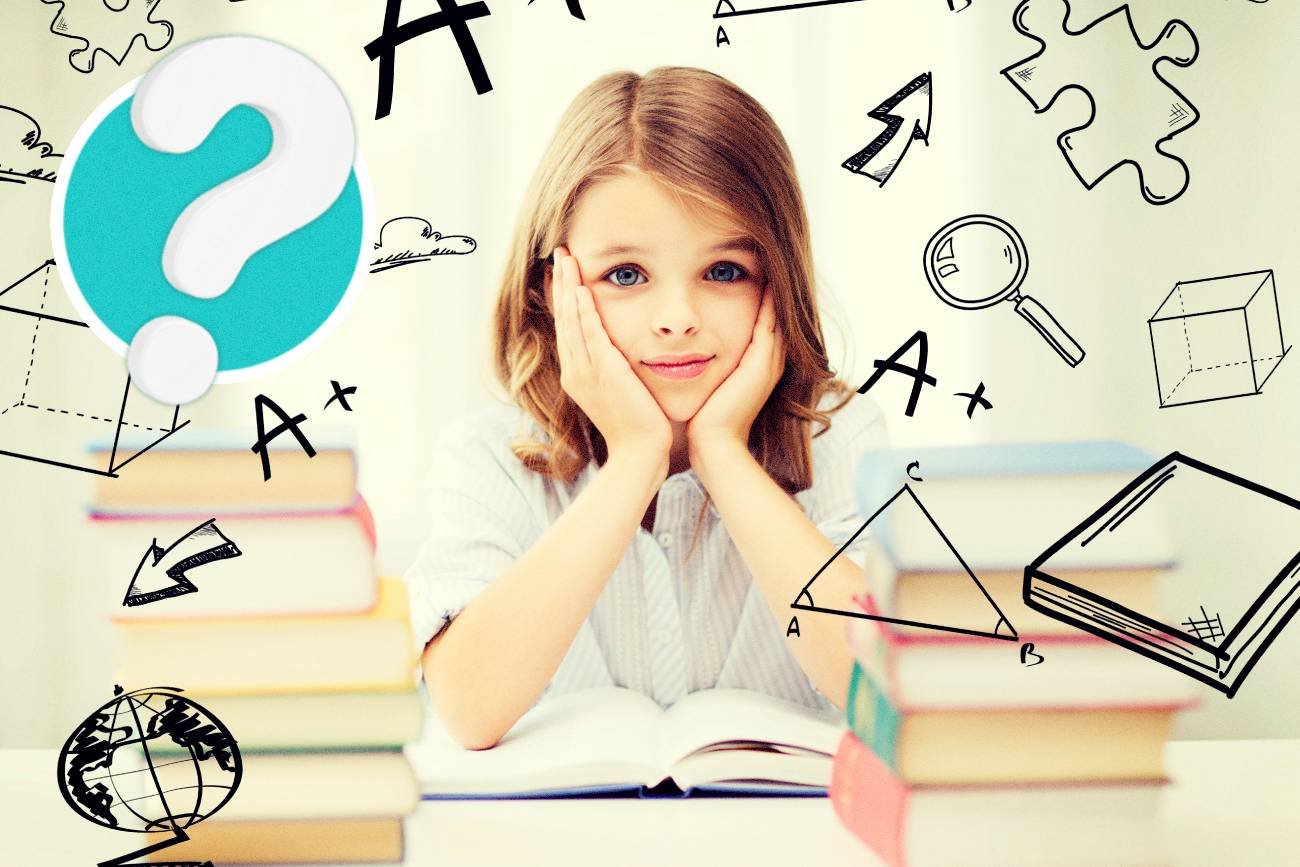 dziewczynka uczy się