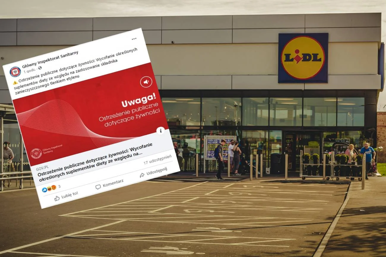 sklep lidl, ostrzeżenie GIS