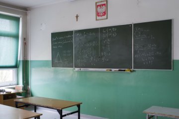 Sala szkolna w polskiej szkole.