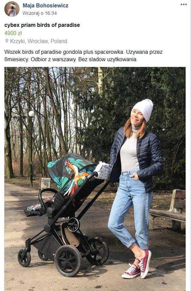 Ogłoszenie o sprzedaży wózka