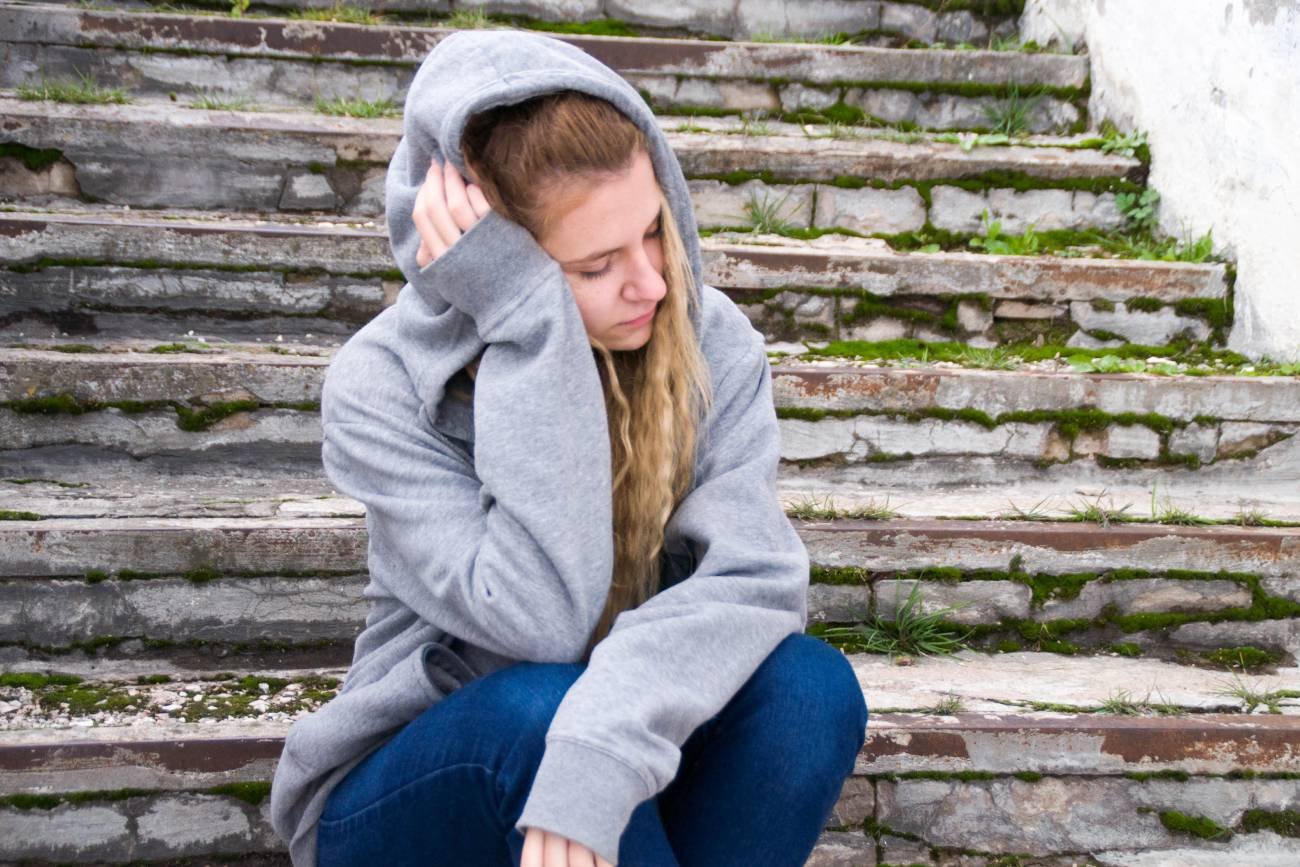 Obrażona nastolatka.