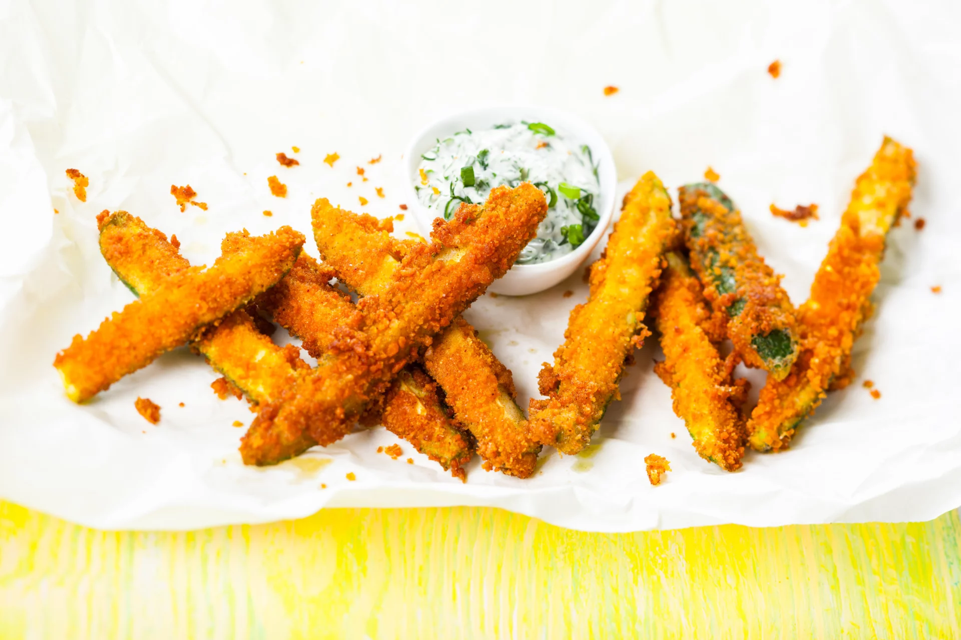 Frytki z cukinii w parmezanie.