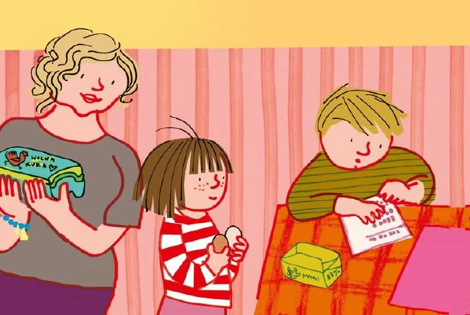 Ilustracja pochodząca z książki "Basia i szkoła"