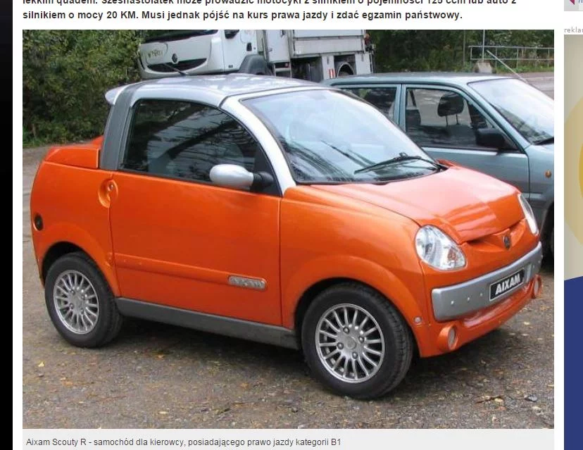 Samochód dla posiadaczy prawa jazdy B1