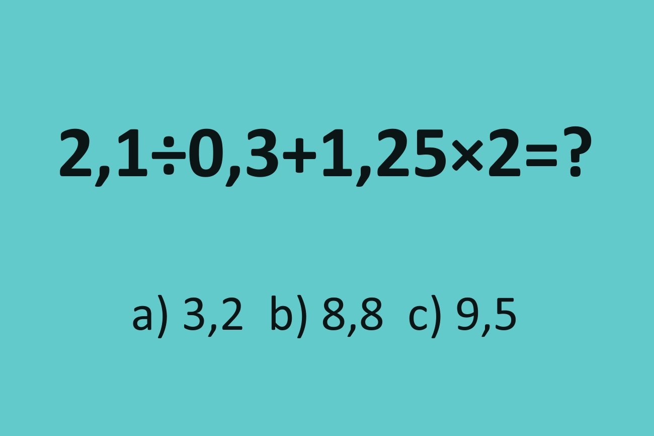 To banalne działanie, ale gdy dorośli zauważają przecinki, głupieją. Dasz radę obliczyć?