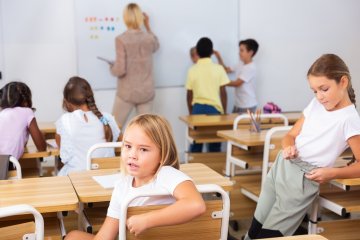 Uczniowie na lekcji Uczniowie na lekcji