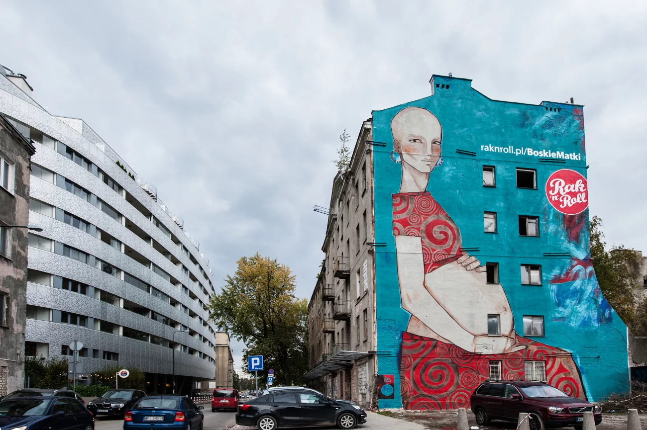 Mural Fundacji Rak'nRoll przy ul. Wroniej