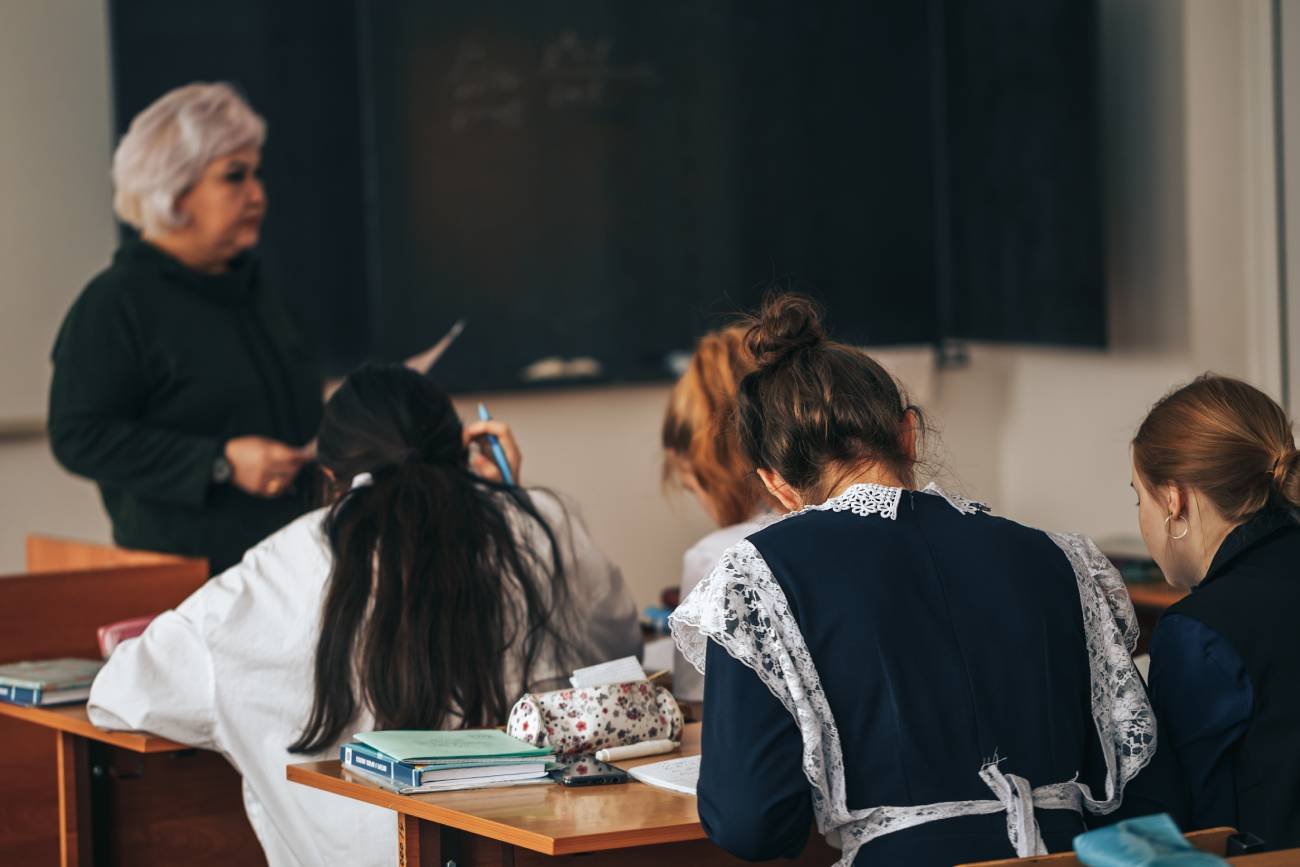 Klasa podczas lekcji języka polskiego.