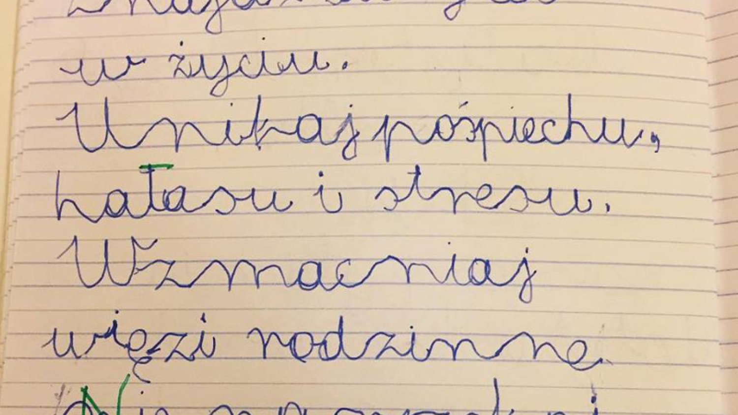 8-letni Franek podzielił się z nauczycielką swoimi wartościami
