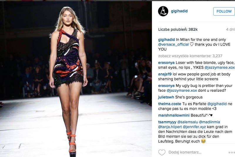 Komentarze obok zdjęcia modelki zadziwiają...Czy naprawdę ludzie nie mają się czym zajmować?
