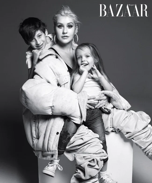 Christina Aguilera  i jej dzieci – Max Liron Bratman i Summer Rain Rutler
