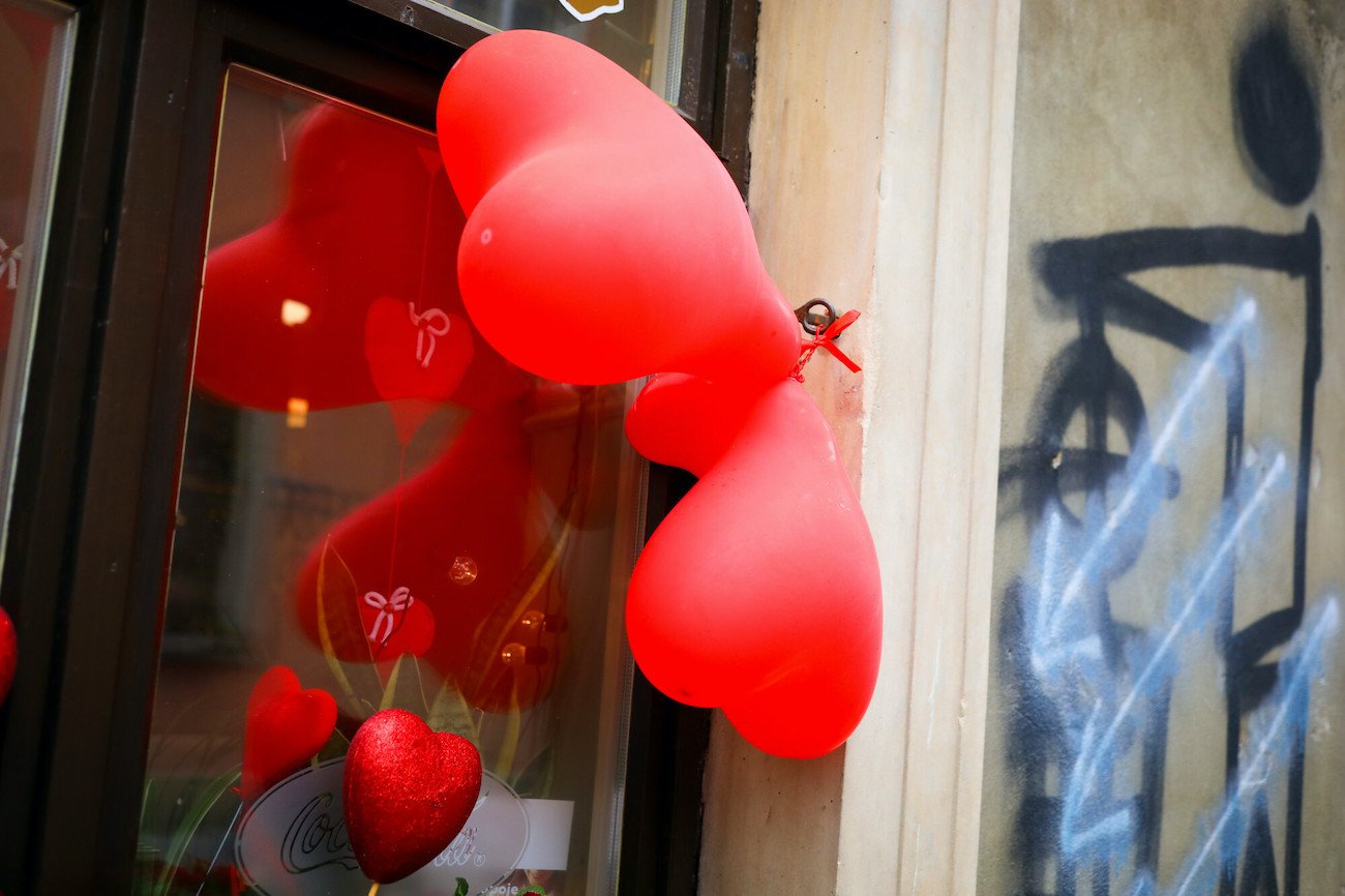 serca, walentynki, balony