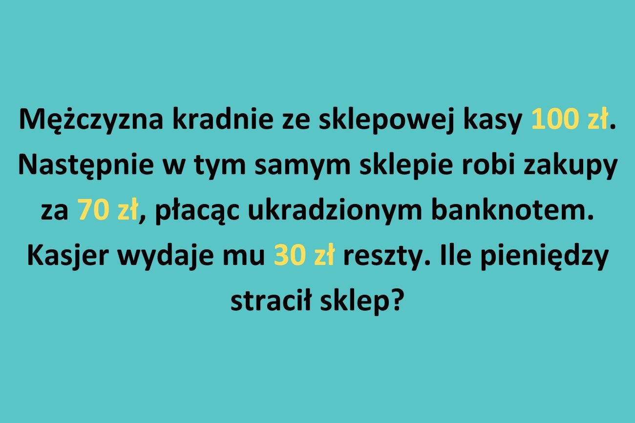 podchwytliwa zagadka na logikę