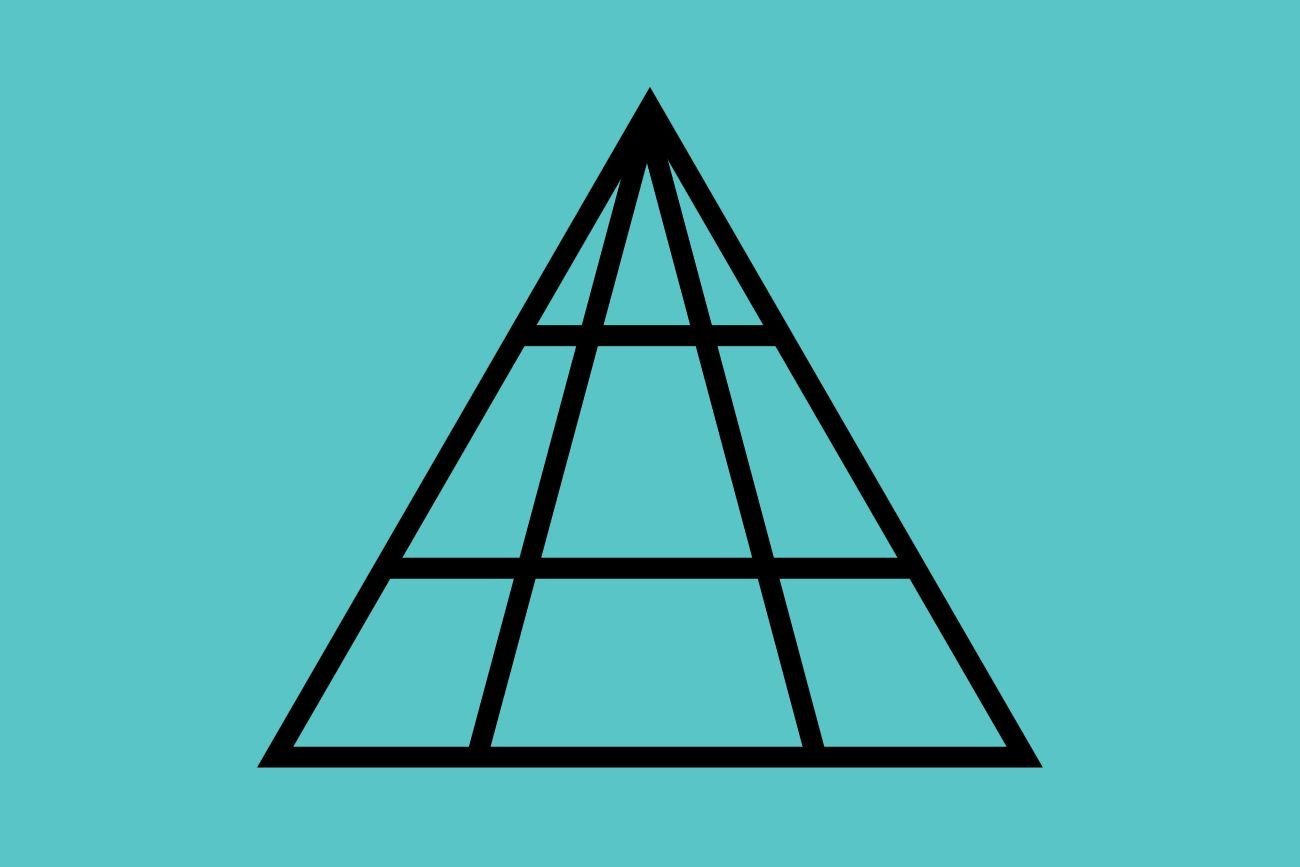 łamigłówka: ile trójkątów widzisz na obrazku