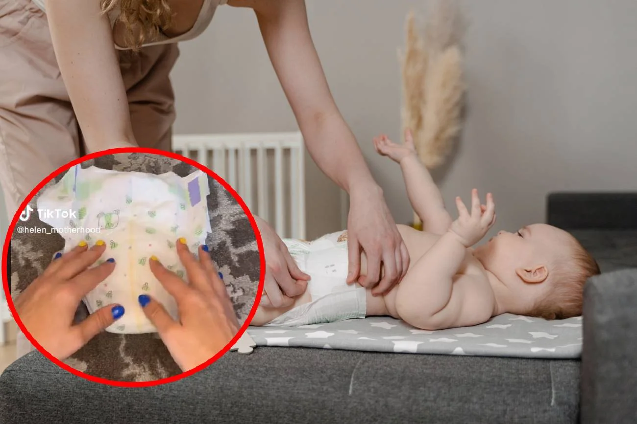 trik, lifehack, zmiana pieluchy, pielucha, ukryta funkcja w pieluchach