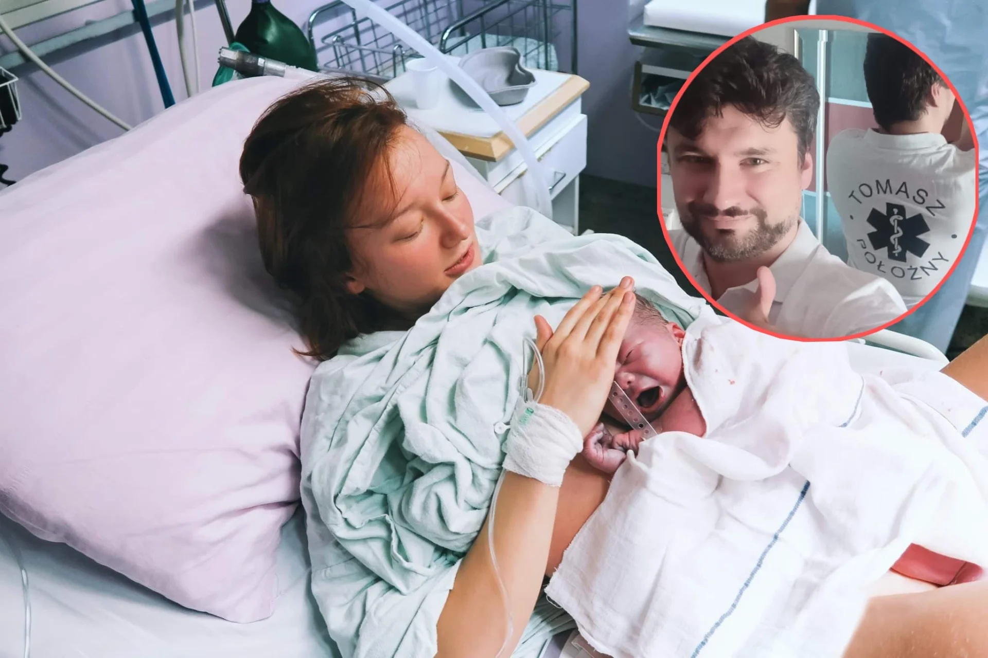 Mężczyzna położny, poród, położni, oddział neonatologiczny