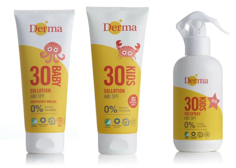 Krem dla dzieci Derma Eco Baby SPF 30 zawiera najbezpieczniejszy dla zdrowia filtr fizyczny (mineralny) - dwutlenek tytanu, który tworzy membranę chroniącą przed słońcem. 100 % składu kremu jest pochodzenia naturalnego. Jest certyfikowany przez ECOCERT