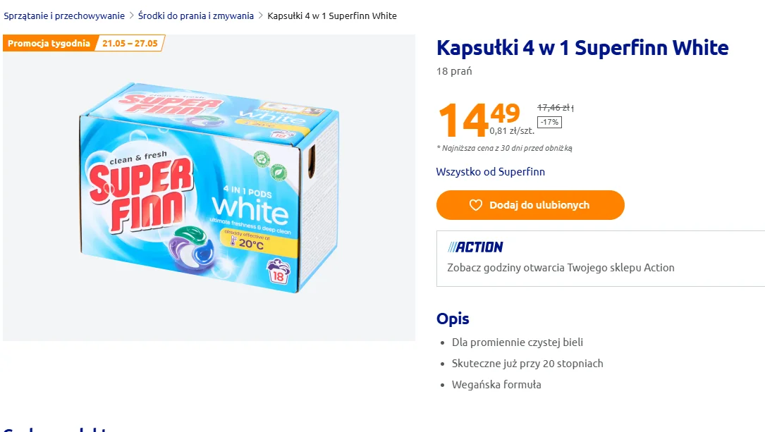 Kapsułki do prania z Action Kapsułki do prania z Action