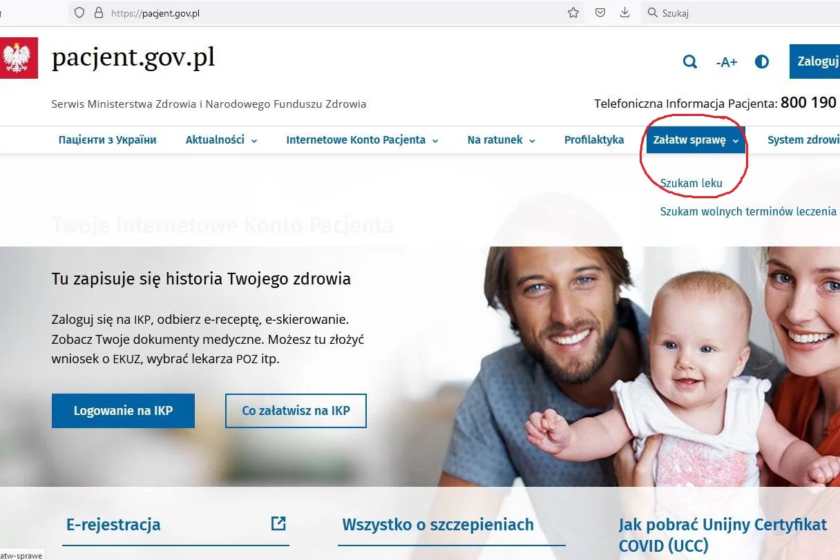 szukam leków na koncie NFZ