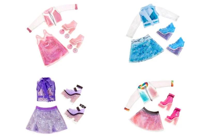 W zestawach Poopsie Rainbow Surprise znajdziemy ubranka dla lalek