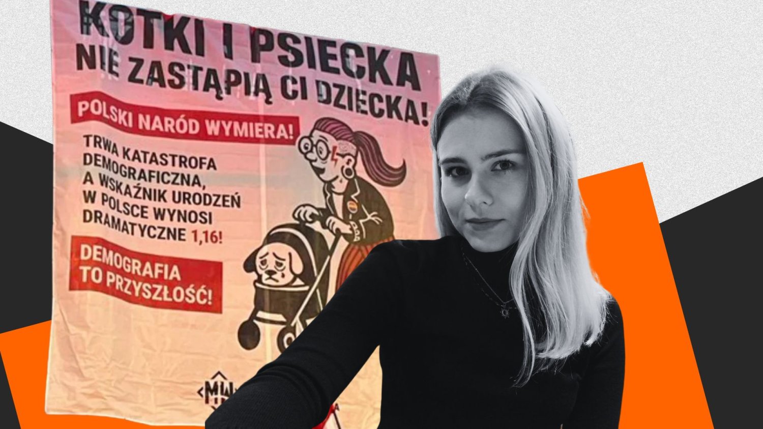 Baner bezdzietna z psieckiem na marszu. Powiem wam, co o tym myślę
