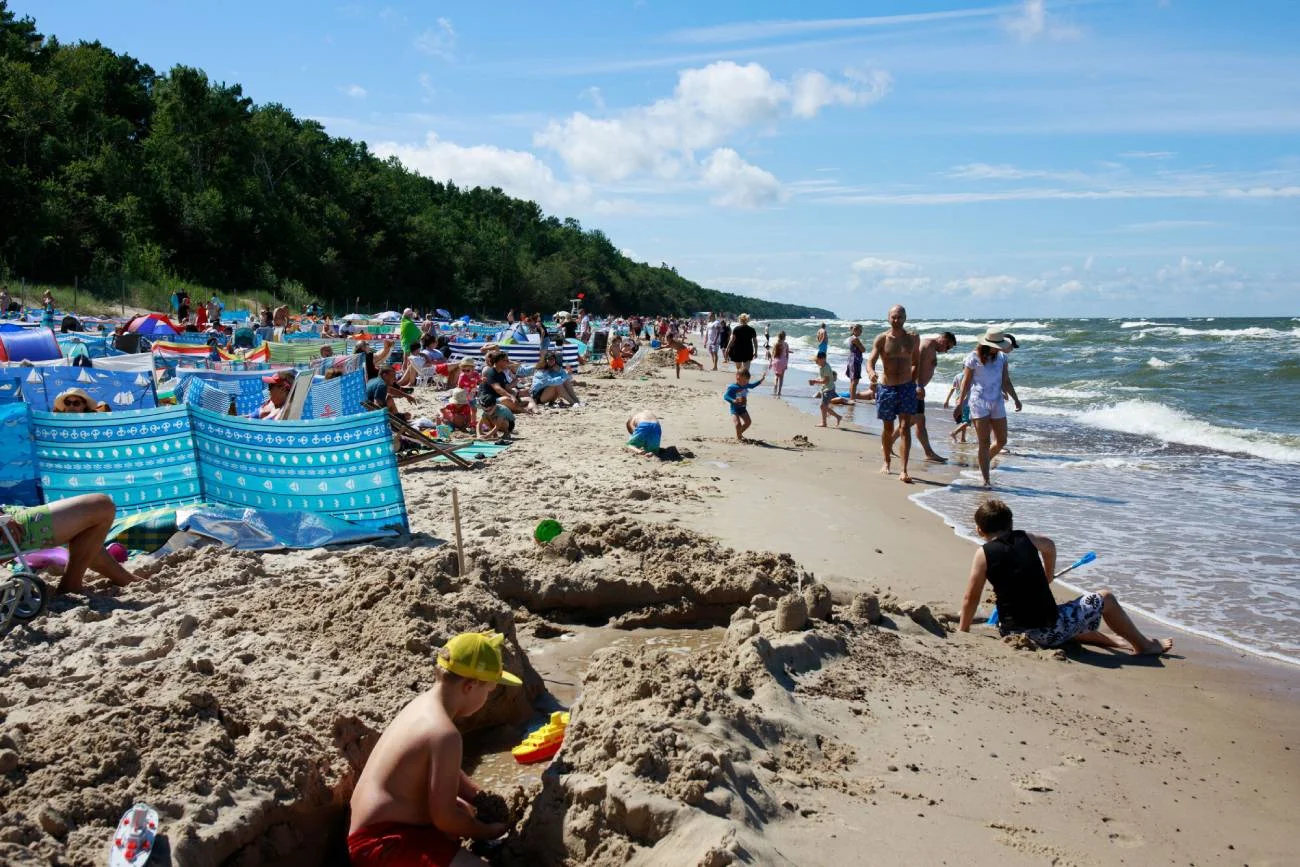Plaża nad Morzem Bałtyckim.