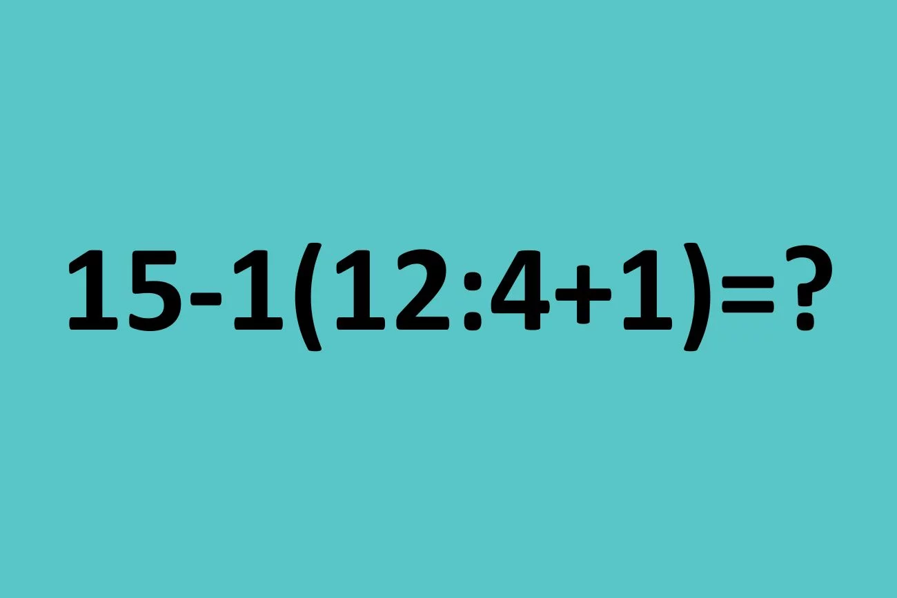 Zadanie 15-1(12:4+1)=?