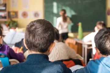 Uczniowie na lekcji w klasie. Uczniowie na lekcji w klasie.