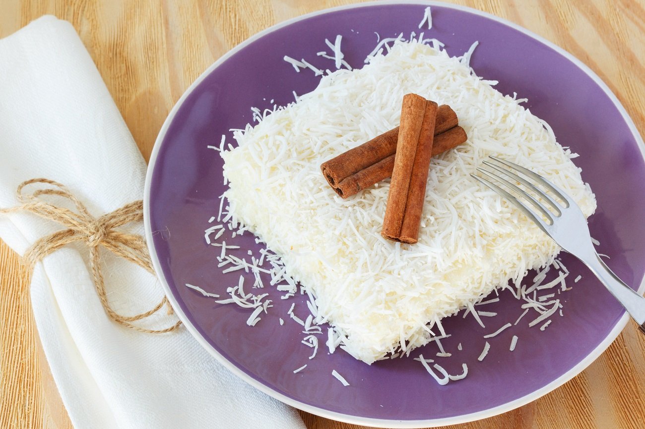 Ciasto kokosowe z kaszy jaglanej.