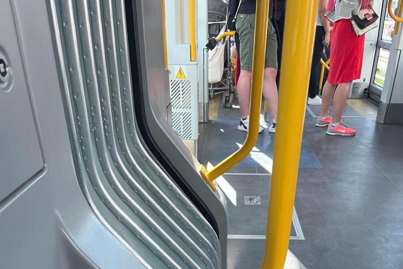 wózek w tramwaju