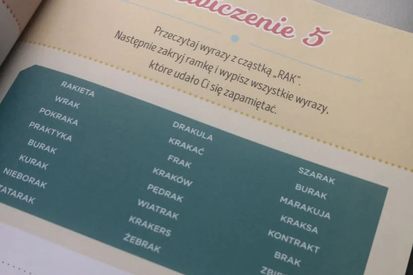 Ćwiczenie z książki "SuperPamięć dla dzieci"