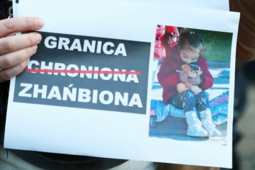 protest przeciwko sytuacji na granicy polsko-białoruskiej