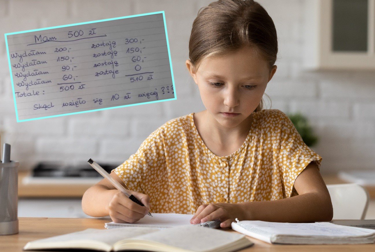 dziecko robi zadanie z matematyki