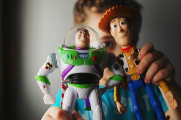 Postacie z bajki "Toy Story", popularnej w latach 90.