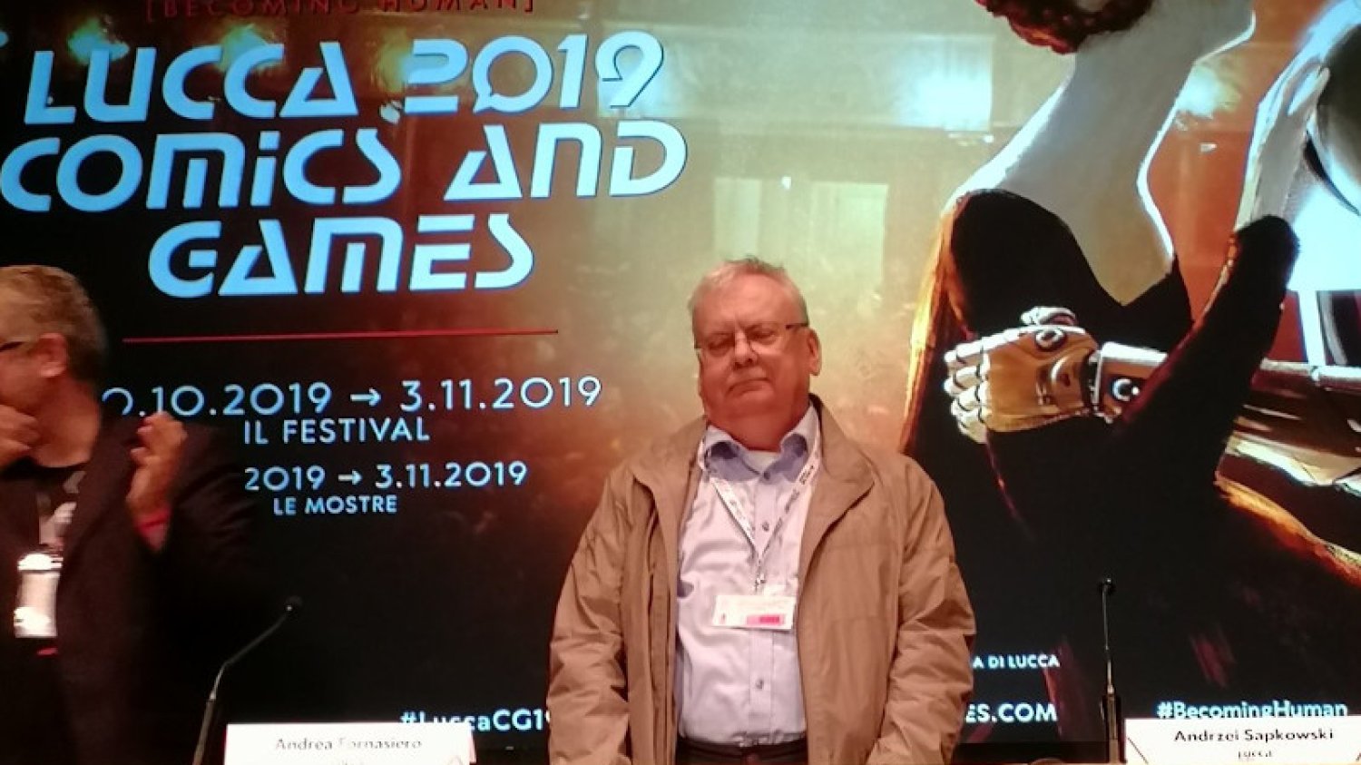Andrzej Sapkowski gościł na Lucca Comic-Con we Włoszech.