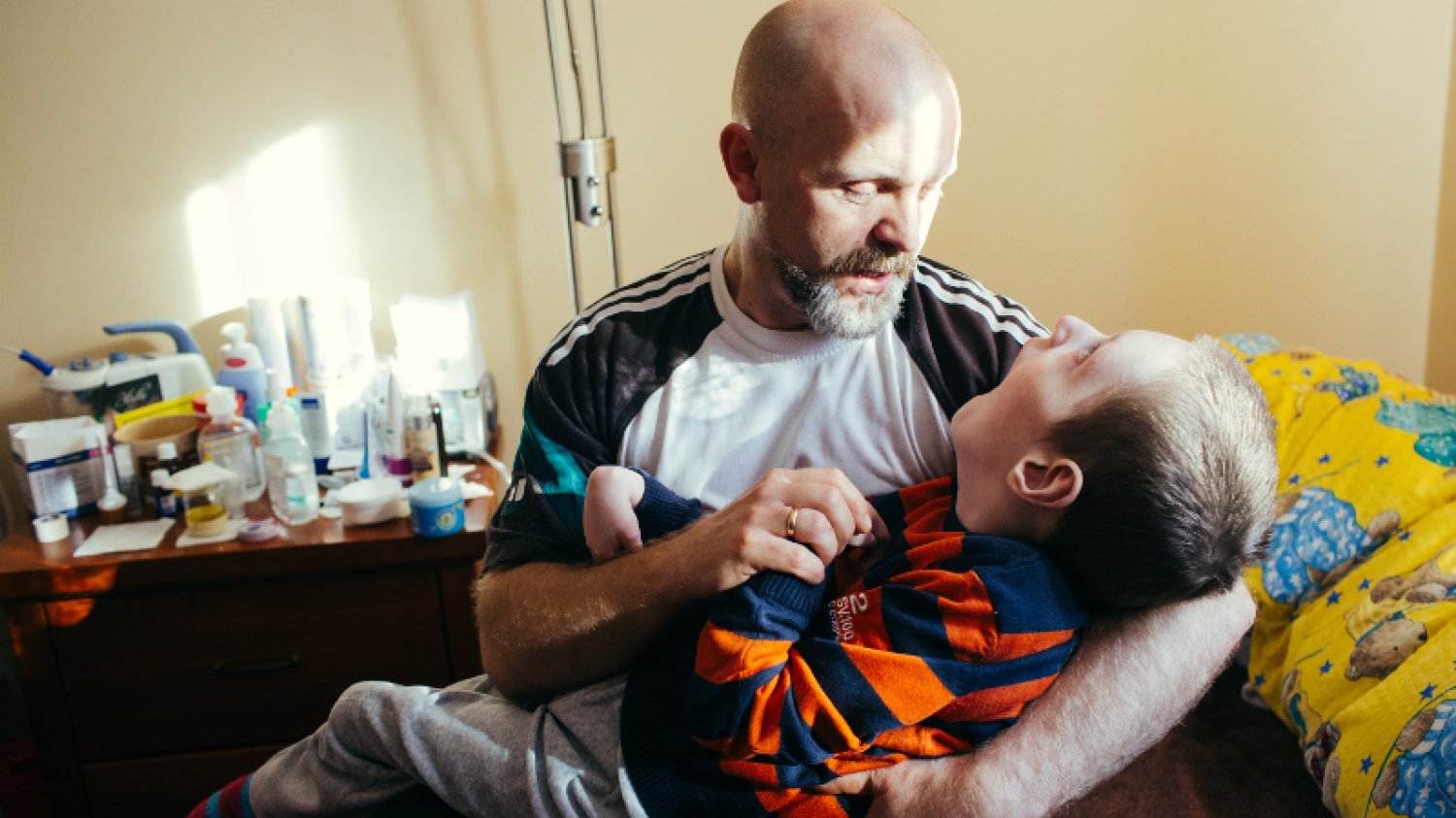 Tata z Wiktorem Podopiecznym Hospicjum Pomorze Dzieciom