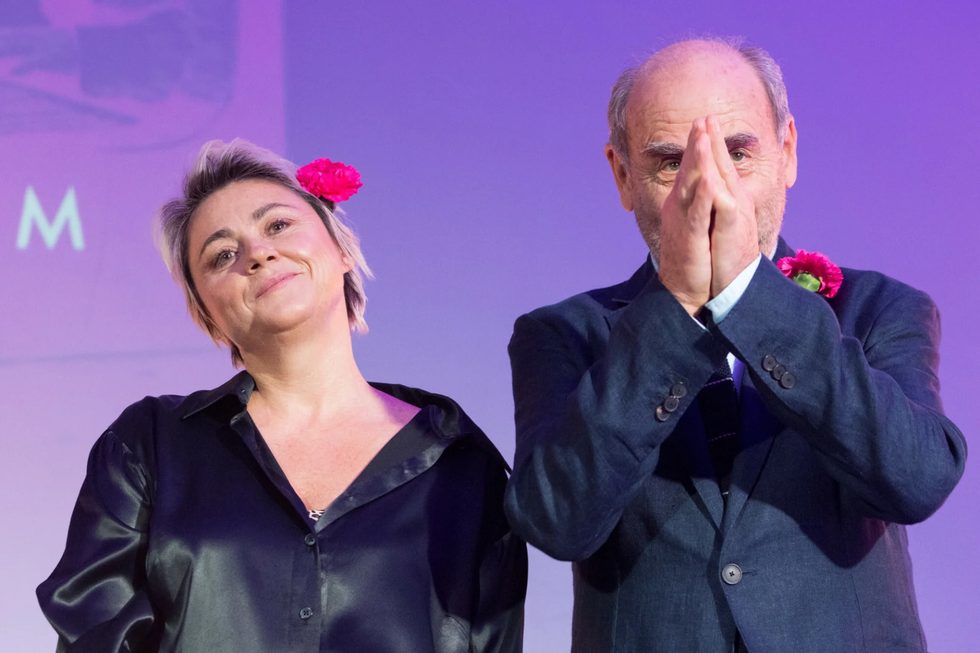 Maria Peszek i Jan Peszek na premierze swojej książki.