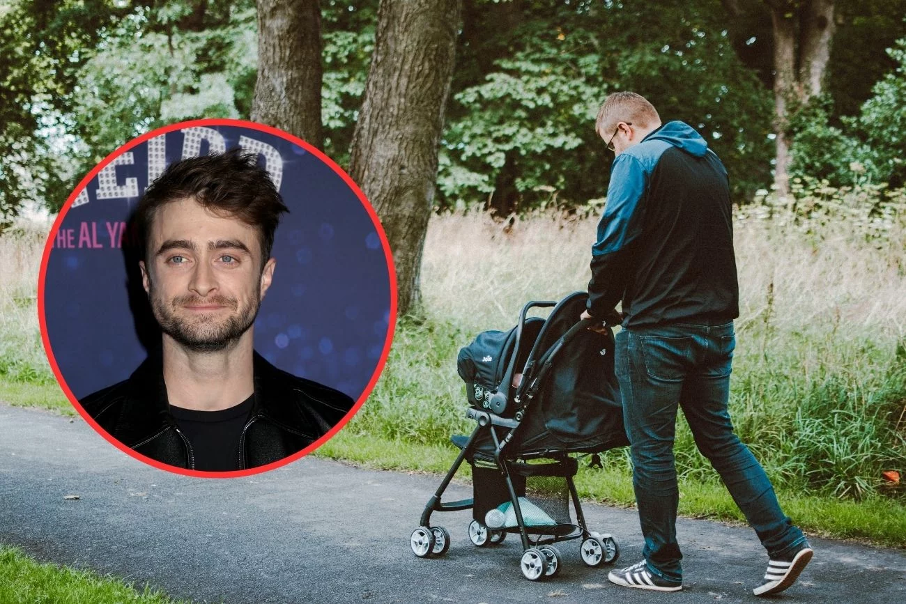 Daniel Radcliffe na spacerze z dzieckiem w wózku popełnia błąd zagrażający życiu dziecka.