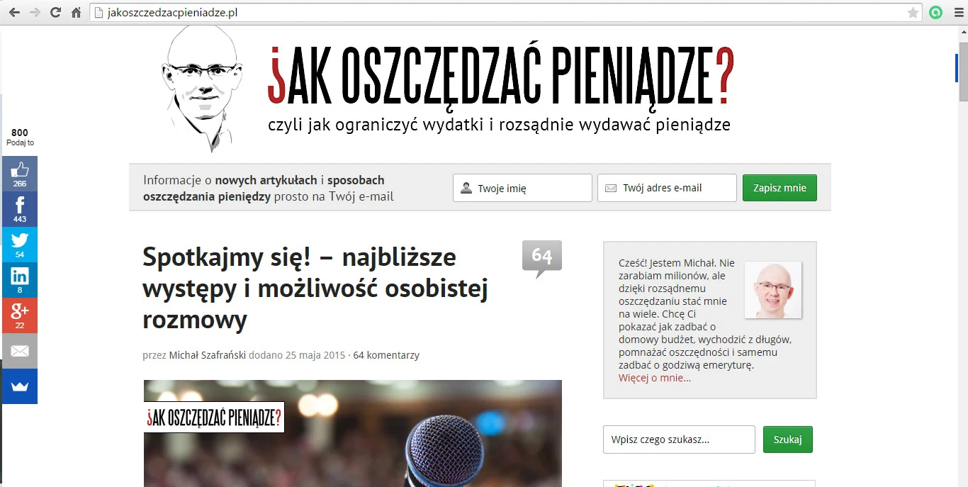 Fot. Screen ze strony [url=http://jakoszczedzacpieniadze.pl/]Jak Oszczędzać Pieniądze?[/url]